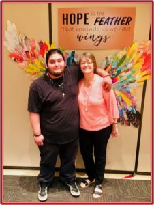 Gina and ARTreach 180 graduate Ruben Rojas 